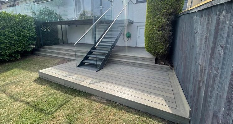 Two tier composite decking. NeoTimber.
